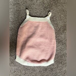 NWOT Pink and Cream Knit Romper